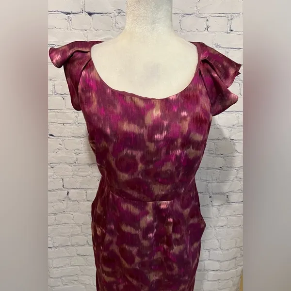 Ann Taylor Loft Purple Dress Size 4 - Image 2