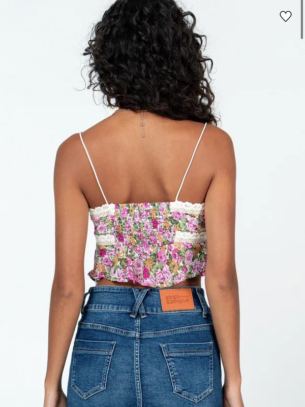 Emilee Top Pink Floral Princess Polly - Image 2
