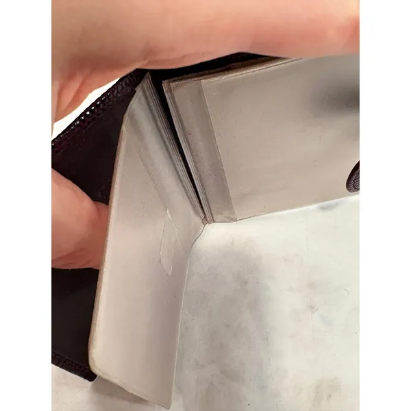 Lederer Italy Vintage Burgundy Lizard Embossed Leather Photo Card Holder‎ Wallet - Image 9