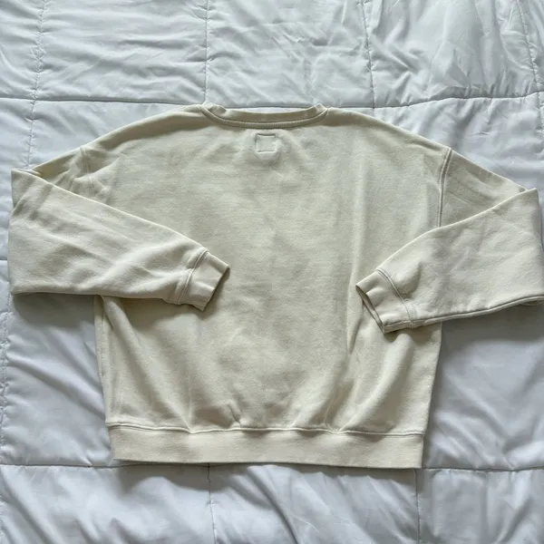 Womens‎ Large Sweater Champagne Social Club Pullover Fleece Lined Quiet Luxury - Image 7