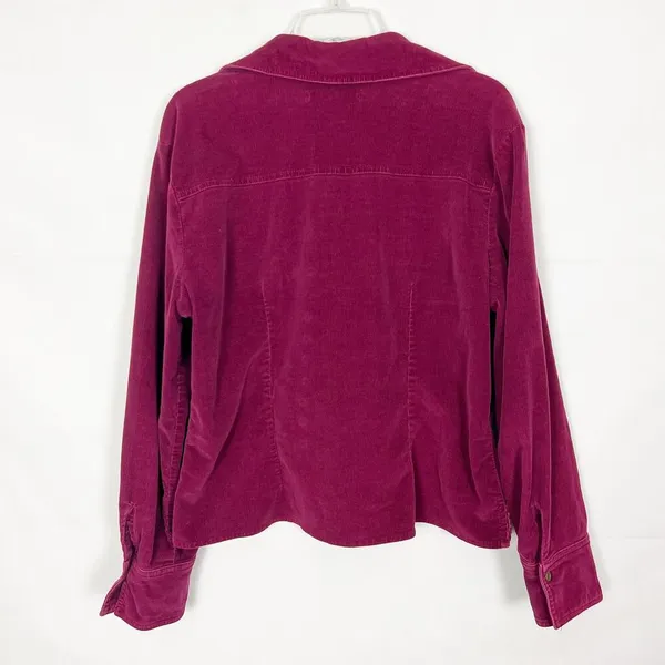 Vintage A.M.I. Womens Jacket Large Y2K Corduroy Grunge Casual Girl Minimalist - Image 8