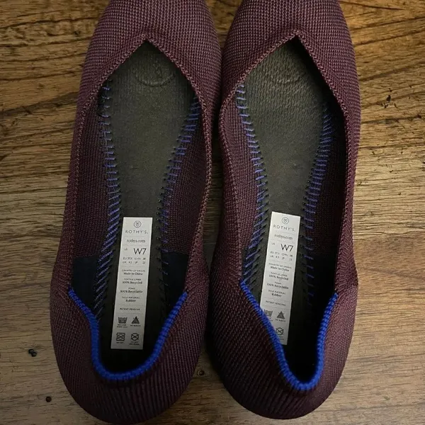Rothy’s Port Wine Round Toe Retired Flats Shoes - Image 7
