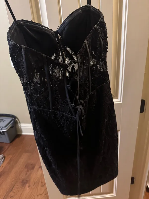 Dillard's Black strapless homecoming dress - Image 6