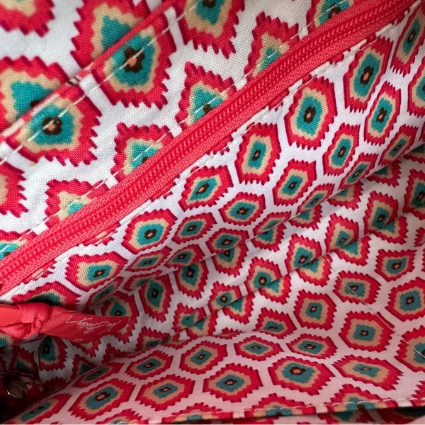 Vera Bradley Knot Just A Clutch Shoulder Bag Pink‎ Paisley Call Me Coral 12x6” - Image 5
