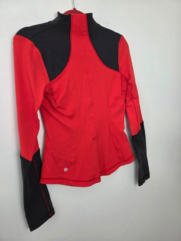 Lululemon Forme Jacket Love Red Size 6 Athletic Gym Lifting Sporty Scuba Define - Image 9