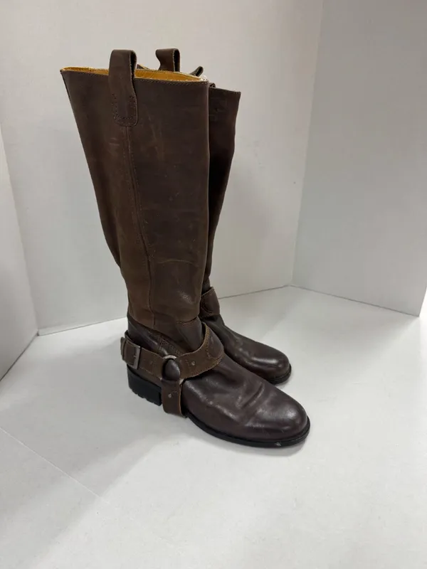 Cole Haan Harness-Style Brown Leather Riding‎ Boots - Size 37.5 - Image 14