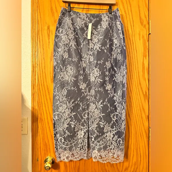 Johanna Beck Silk and Lace Maxi Skirt - NWT - Size 12 - Image 4
