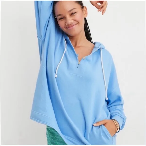 Aerie Oversized Women’s Henley Button Neck Pullover Size XS - Image 7