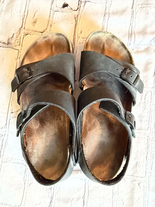 Birki's by Birkenstock "Panama" Ankle Strap Sandals 40 Black Hippie Bohemian - Image 5