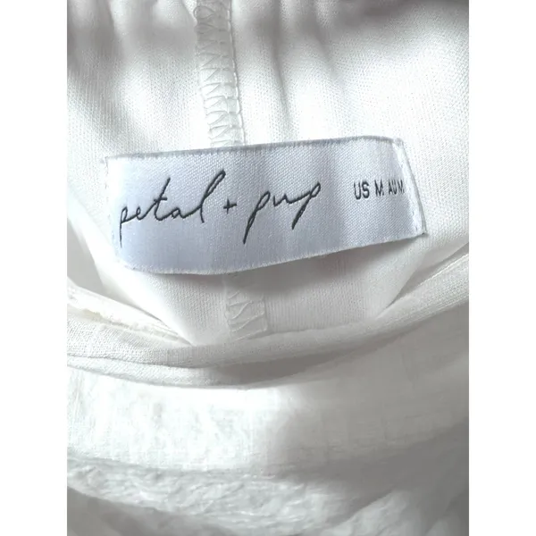 Petal + Pup White Maxi Dress Women’s Medium Strapless Tube Dress Summer Resort - Image 5