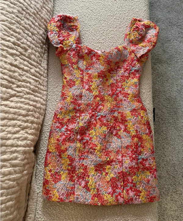 Lulus Colorful mini dress with puffy sleeves - Image 5