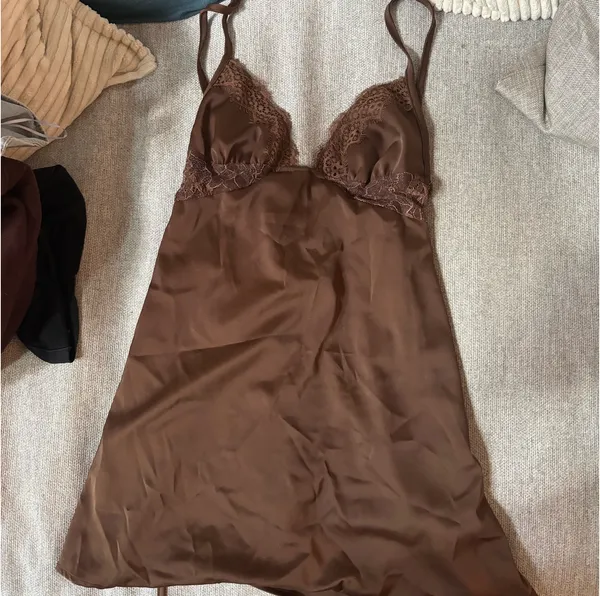 Brown lace mini dress Size XS - Image 2