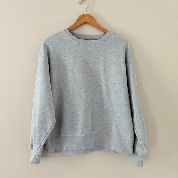 Aritzia Tna Sweatshirt CozyAF Fleece 2 Heather Grey Oversized Crewneck Pullover - Image 2