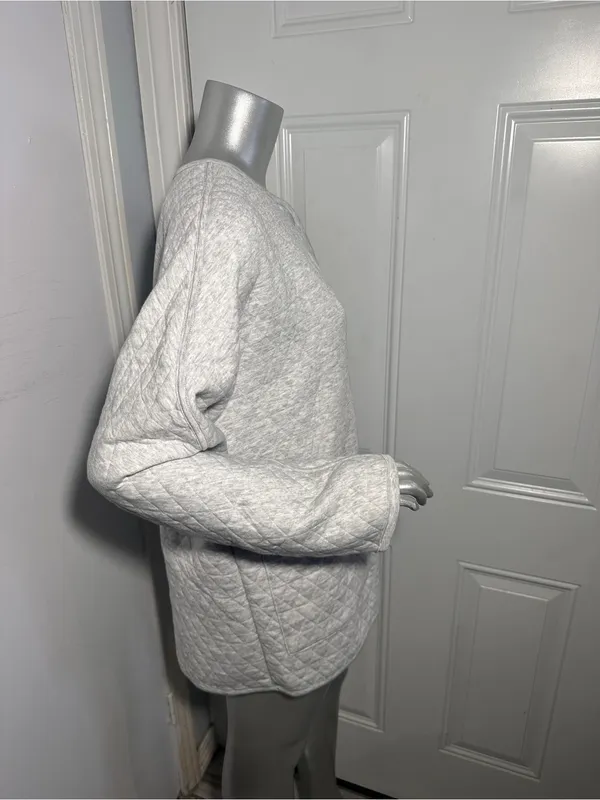 Marine Layer Corbet Quilted Liner Jacket Gray Heather Medium M NWT Collarless - Image 7