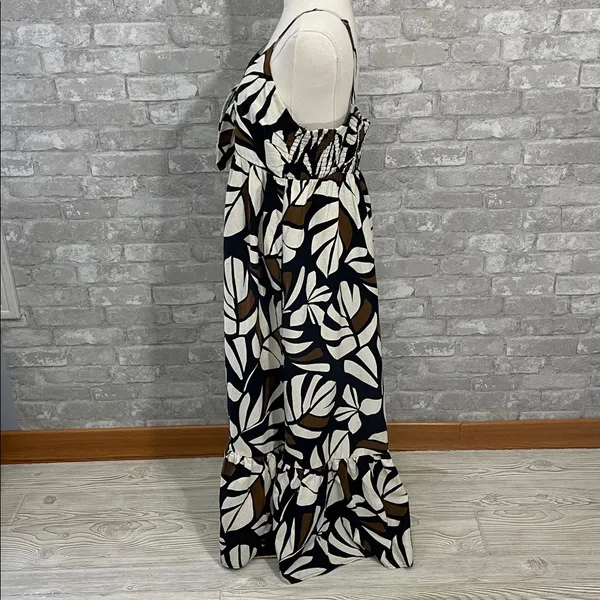 Tabitha Brown for Target Botanical Print Sleeveless Tie-Front Midi Dress - Image 3