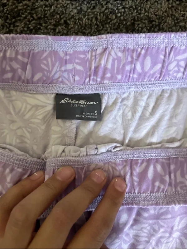 Eddie Bauer Purple Pajamas Pants Size Small 0350 - Image 2