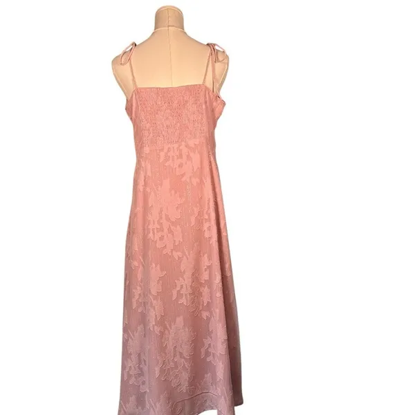 Lulu's Light Pink Floral‎ Midi Dress - Image 4