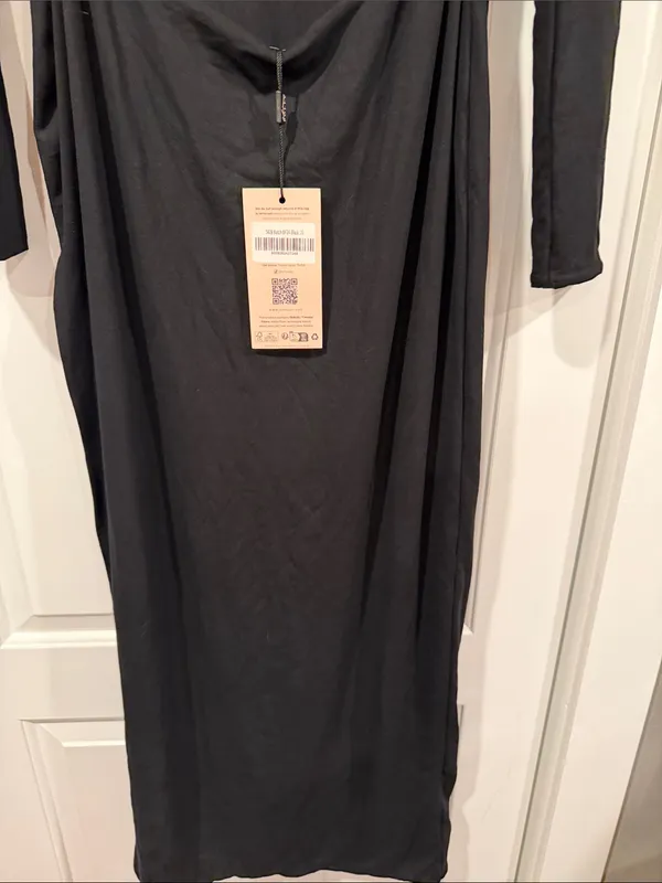 Oh Polly kiah Black backless Long-Sleeve High Slit‎ Maxi Dress 12 NWT - Image 7
