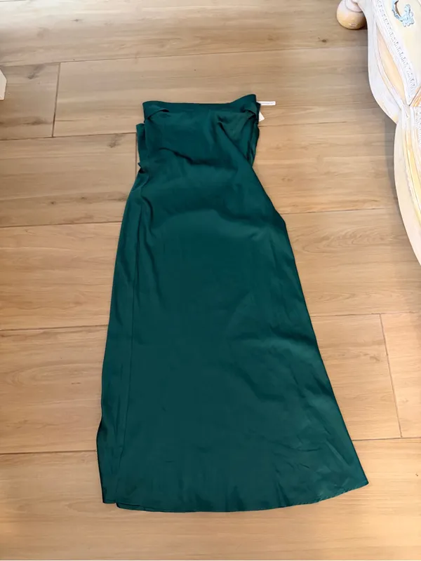 Merokeety NEW Strapless Sleeveless Bodycon Backless Ribbed Knit Dress S - Image 2