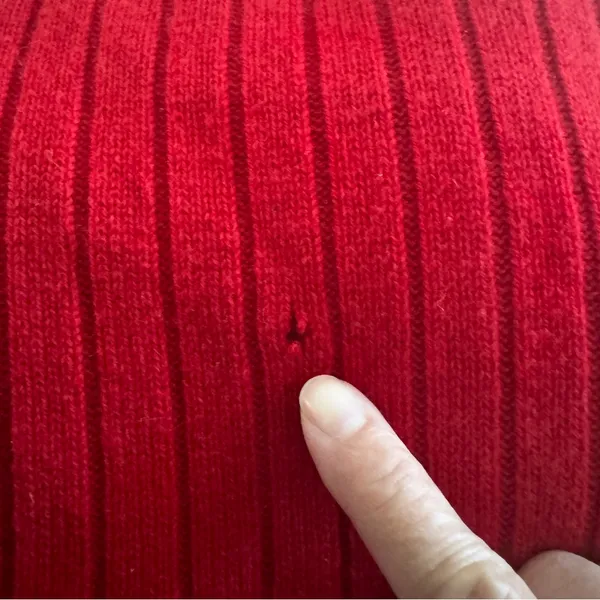 Theory 100% cashmere and wool red pullover sweater mini dress - Image 7