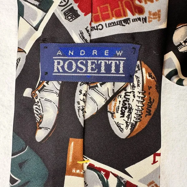 Andrew Rosetti Men's Tie NFL Super Bowl Silk Necktie Football Vintage Cravat - Image 7