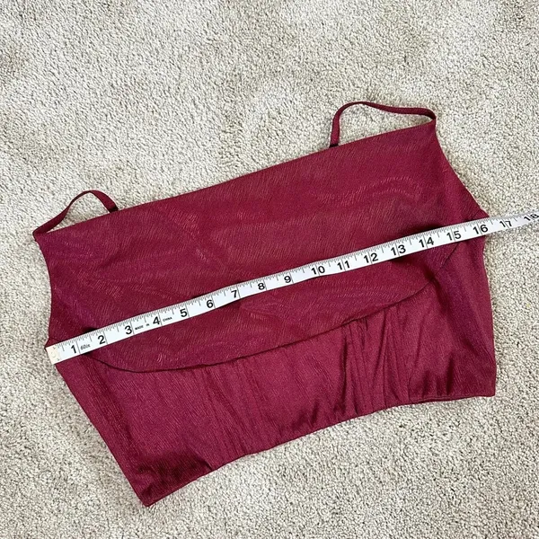 Lulu’s Satin Cowl Burgundy Tank Top Size S - Image 10