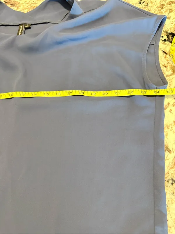 Design Collective Blue V Neck Dolman Sleeve Blouse Top L - Image 5