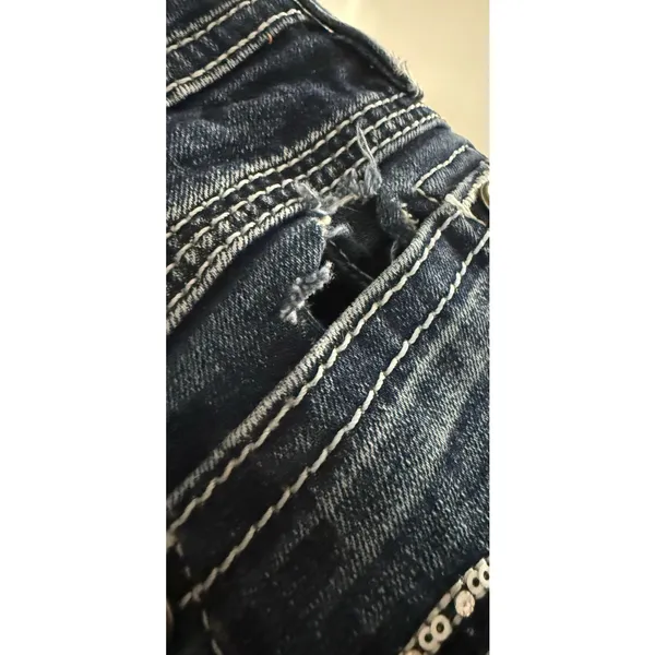 rock revival jeans womens 24 distressed Erin easy skinny bling - Image 5