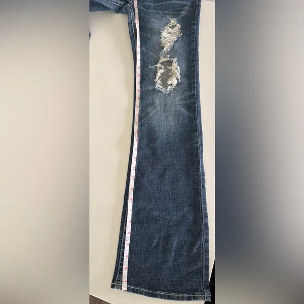 Refuge Runway‎ Everyday Boot Women's Low Rise Stretch Faded Blue Jeans Size 8L - Image 9