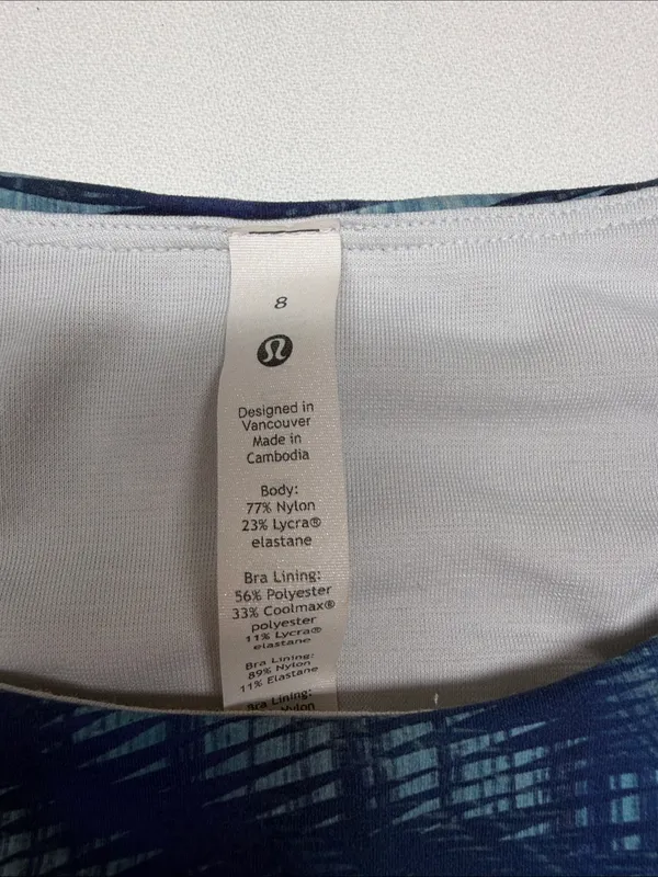 lululemon athletica Invigorate Training Tank Top Blue & Navy Abstract - Image 7