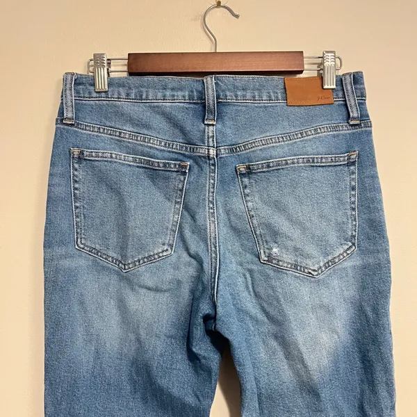 J. Crew Jeans Demi Boot‎ Crop Distressed Medium Wash Stretch 28T 28 Tall - Image 5