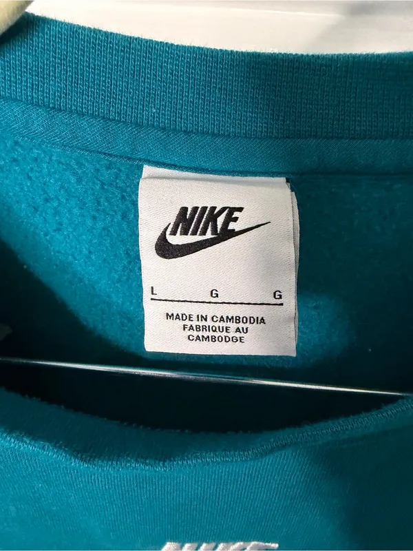 Nike Teal Crewneck Sweatshirt - Image 2