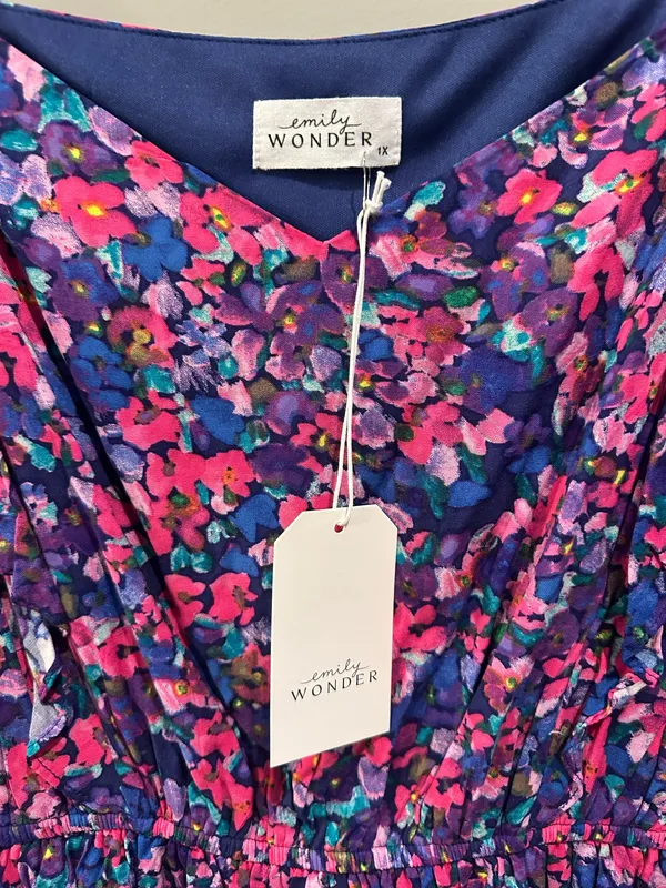 NWT Emily Wonder Purple Ruffle Sleeve Tiered Dress - Image 6