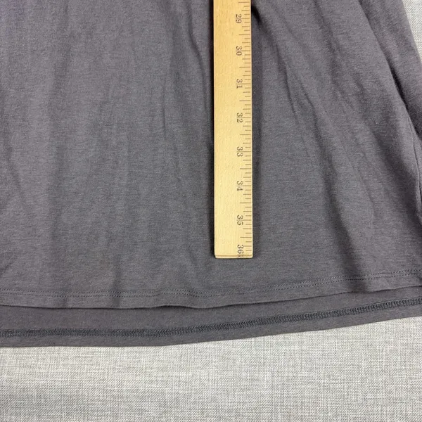 Garnet Hill Dress Womens XL Gray V-Neck Empire Waist Jersey A-Line Knee Length - Image 4