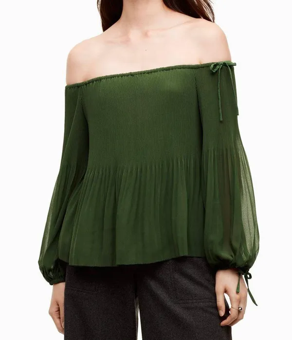 Wilfred Talence Off the Shoulder Pleated Blouse - Image 6