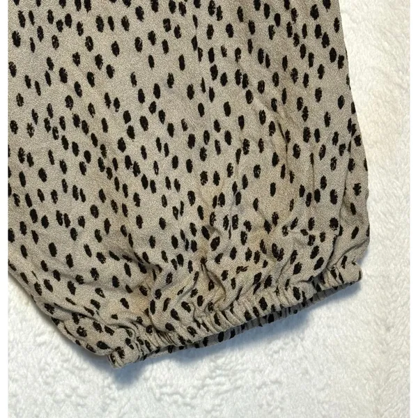 Urban Romantics Womens Long Sleeve Cheetah Print‎ Blouse Size L Smocked Peasant - Image 14