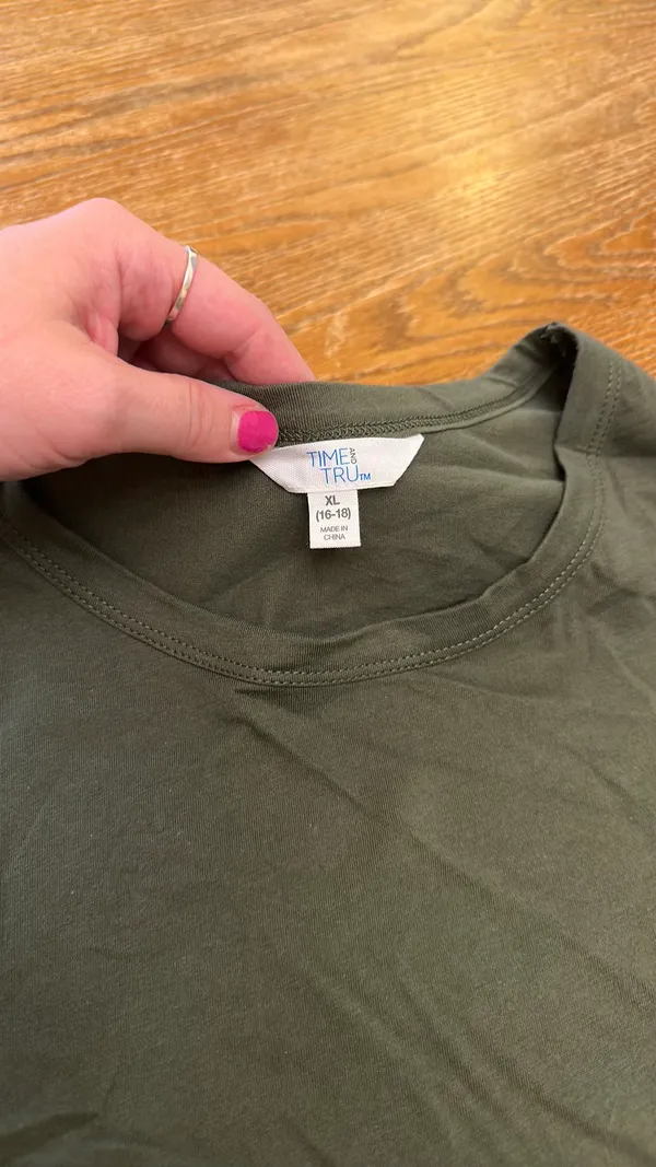 Time And Tru Olive Green Dress - Image 2