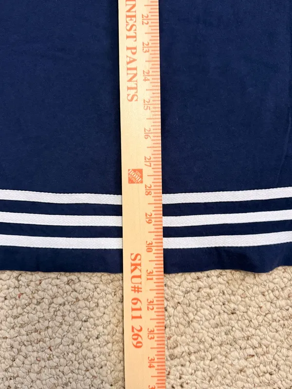Lauren Ralph‎ Lauren Navy Nautical Sleeveless Cotton Dress Small Preppy - Image 5