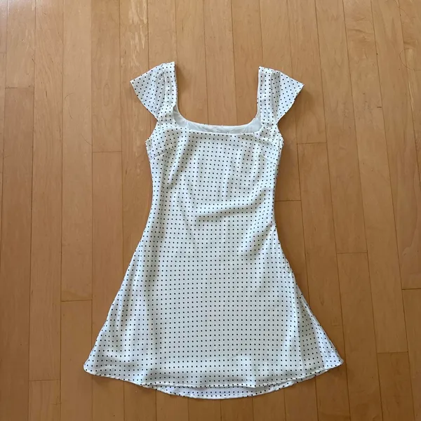 Princess Polly Lucienna white polka dot silky mini dress - Image 2