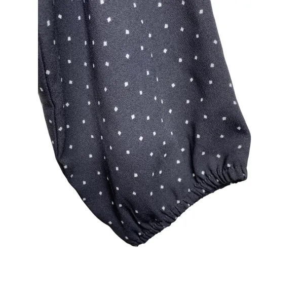 Loft Grey And White Polka Dot Wrap Dress‎ size 2 Business Church Office Casual - Image 5