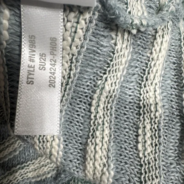 Madewell Crewneck Long-Sleeve Knit Sweater Tee Blue Horizon Stripe Size L Beachy - Image 12
