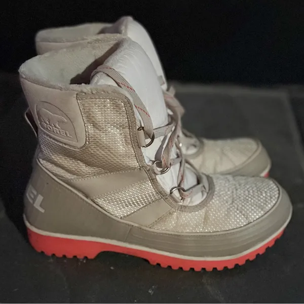 Sorel Women's Tivoli II Winter Boots - White Gray Waterproof Size 10‎ EUC - Image 2