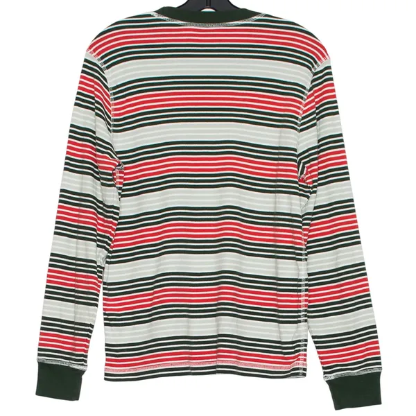 Pact Pajama Top Preppy Y2K Retro Casual 90s Comfy Casual Flurry Stripe Medium - Image 2