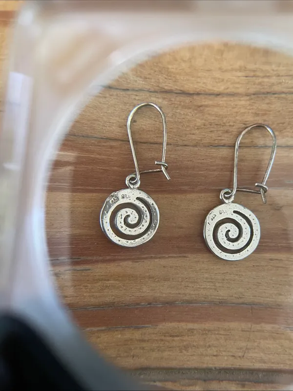 Greek Spiral 925 Sterling Silver Earrings Round Curly - Image 7
