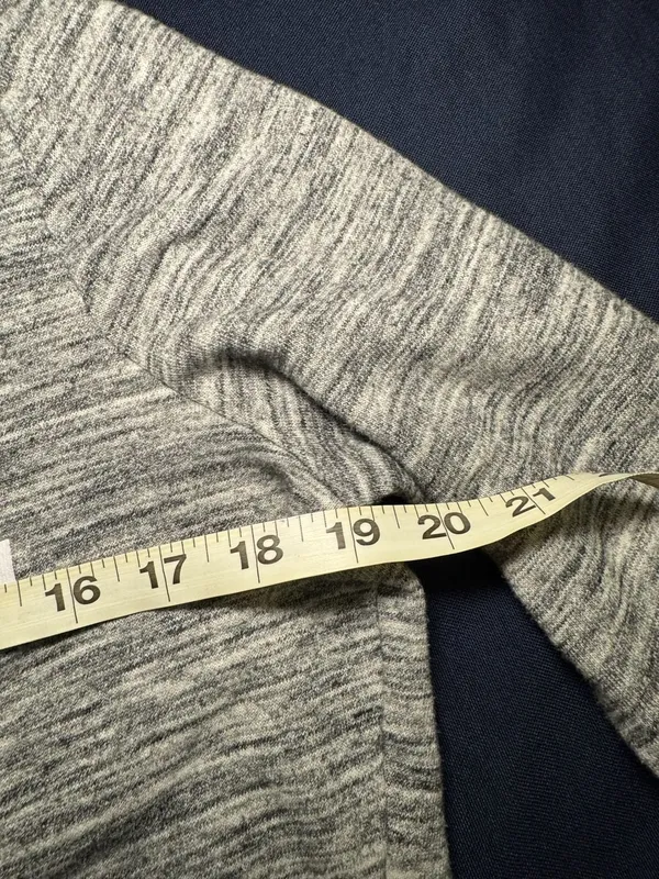 PINK Victoria’s Secret Gray Marled Quarter Zip Sweatshirt Small Y2K Varsity - Image 5