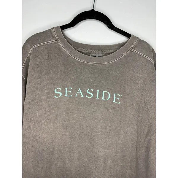Comfort Colors Seaside Crewneck Sweatshirt Gray Size Large Pullover 30A Florida - Image 2