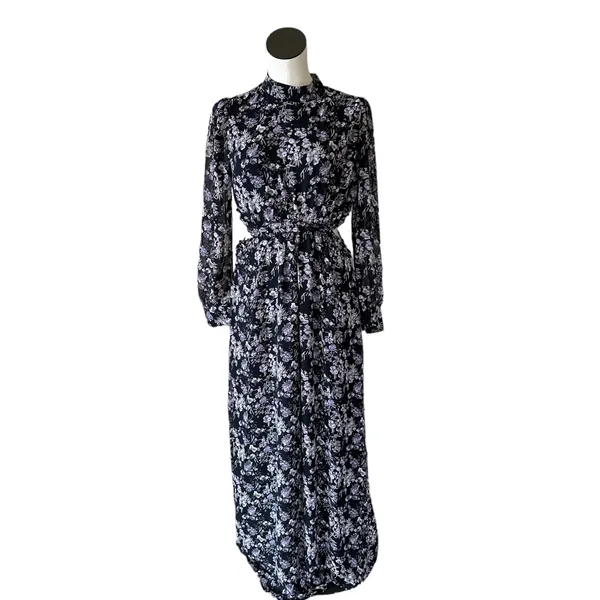 NWT Lush Long Sleeve Floral Maxi with Side Cut Out - Image 8
