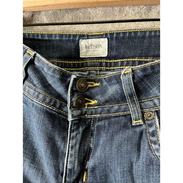 Hudson Signature Bootcut Jeans Sz 28 Low‎ Rise Medium Wash Flap Pocket Denim Y2K - Image 6