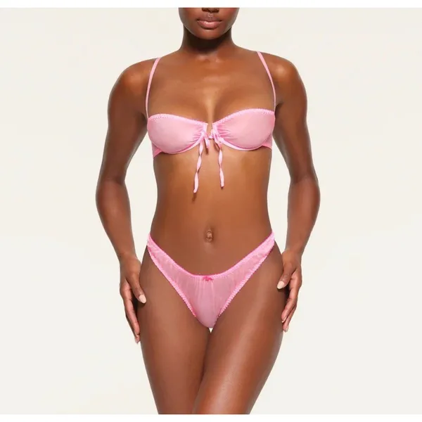 Skims Romance Balconette Bra Bubble Gum Size 44DD - Image 10