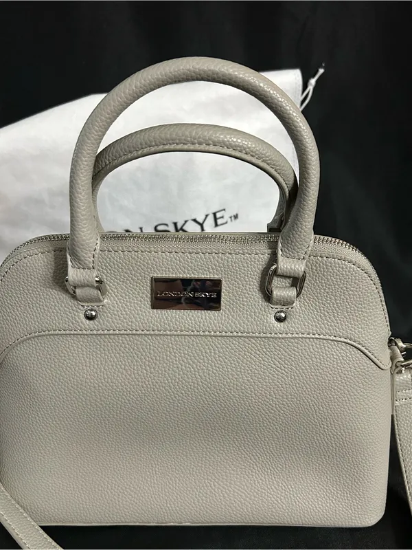 London Skye Women’s Light Grey Satchel Handbag Purse NWT - Image 4